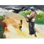 HOA, BUI SUOIHanoi 1957Mutter mit ihren Kindern.Öl auf Leinwand,sig. u. dat. (20)02 u.l.,65x84 cm- -