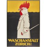 HARDMEYER, ROBERTZürich 1876 - 1919 WallisellenWaschanstalt Zürich.Farblithografie,bez. "