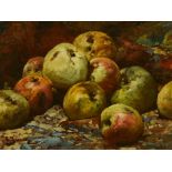 JEANNIN, GEORGES1841 Paris 1925Nature morte aux pommes.Öl auf Holz,sig. u.l.,26,5x35 cmVerso