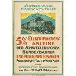 ANONYMSchweizerische Eidgenossenschaft 5% Anleihe....Farblithografie,bez. "ATAR",99x69 cm (BG)