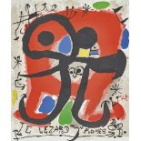 MIRÓ, JOANMontroig 1893 - 1983 Palma de MallorcaLe lézard aux plumes d'or.Farblithografie,56x47