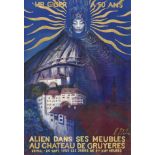 GIGER, HANS-RUEDIChur 1940 - 2014 ZürichH.R. Giger 50 Ans Alien dans ses Meubles....Farbserigrafie,