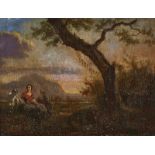 FRANKREICH, 19. JH.Bäuerin mit Ziege.Öl auf Leinwand, auf Holz,verso bez. "fait par Maglin (...)",