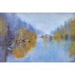 PERNATH, PETER JOHANNBad Reichenhall 1941Herbstlicher Fluss.Aquarell,sig. u.r.,31x47 cm (BG)- - -