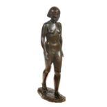 FUETER, MAX1898 Bern 1983Schreitender weiblicher Akt.Bronze, dunkel patiniert,a. Bodenplatte sig. "