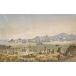 SCHRANZ, JOSEPHDeutschland, 19. Jh.Blick von der Insel Vido auf Korfu.Aquarell über Bleistift,