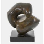 ANONYM, 20. JH.Ohne Titel.Bronze, dunkel patiniert,H: 27 cm (ohne Sockel)Auf Steinsockel.- - -22.