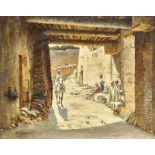 HUGUET, VICTOR-PIERRELe Lude 1835 - 1902 ParisOrientalische Szene.Öl auf Malkarton,sig. u.l.,39x46