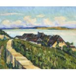 GEIGER, ERNST SAMUELTurgi 1876 - 1965 La NeuvevilleBlick auf den Bielersee.Öl auf Leinwand,sig. u.