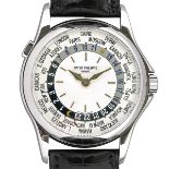 PATEK PHILIPPEGentleman's wristwatch "World Time".Manufacturer/Manufaktur: Patek Philippe, Geneva.