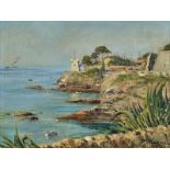 FERRARI, BERTOBogliasco 1887 - 1965 GenuaDie Küste bei Nervi.Öl auf Hartplatte,sig. u.r.,29x39 cm (