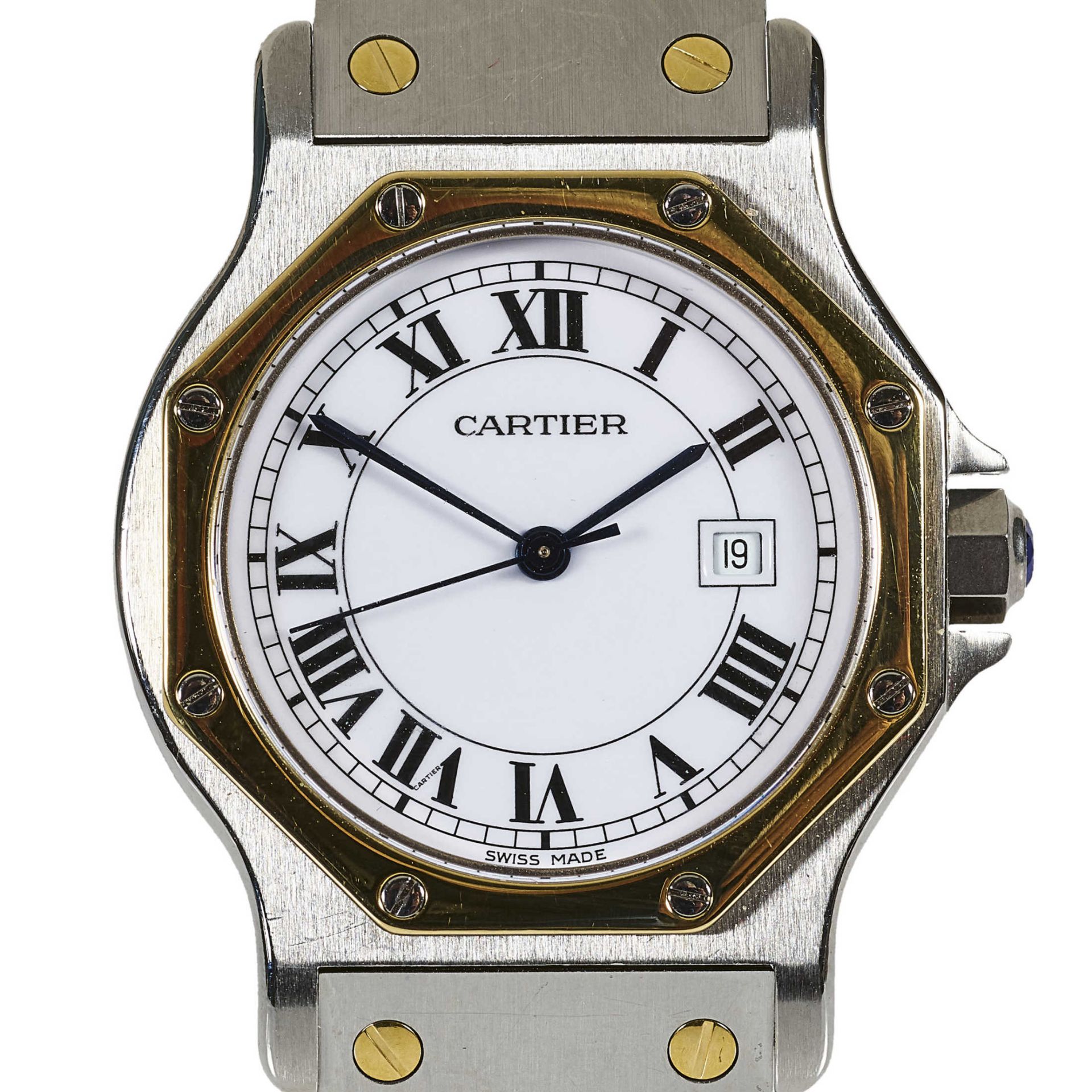 CARTIERWristwatch "Santos".Manufacturer/Manufaktur: Cartier, Paris. Model: "Santos". Year/Jahr: