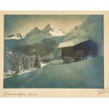 STEINER, ALBERT1877 Frutigen 1965Winterlandschaft bei Arosa.Silbergelatineabzug,a. Unterlage sig.