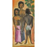 MEIER, THEO (AUCH THEOMEIER)Basel 1908 - 1982 BernKomposition mit drei Balinesern.Öl auf Leinwand,
