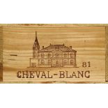 CHÂTEAU CHEVAL BLANCSaint-Émilion, Premier Grand Cru Classé, 1981.12 Flaschen. OHK.7xIN, 5xBN.- - -