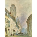 ROBERTS, DAVIDEdinburgh 1796 - 1864 LondonDie Herrengasse in Bern.Aquarell,sig. u. dat. 1851 u.r.,