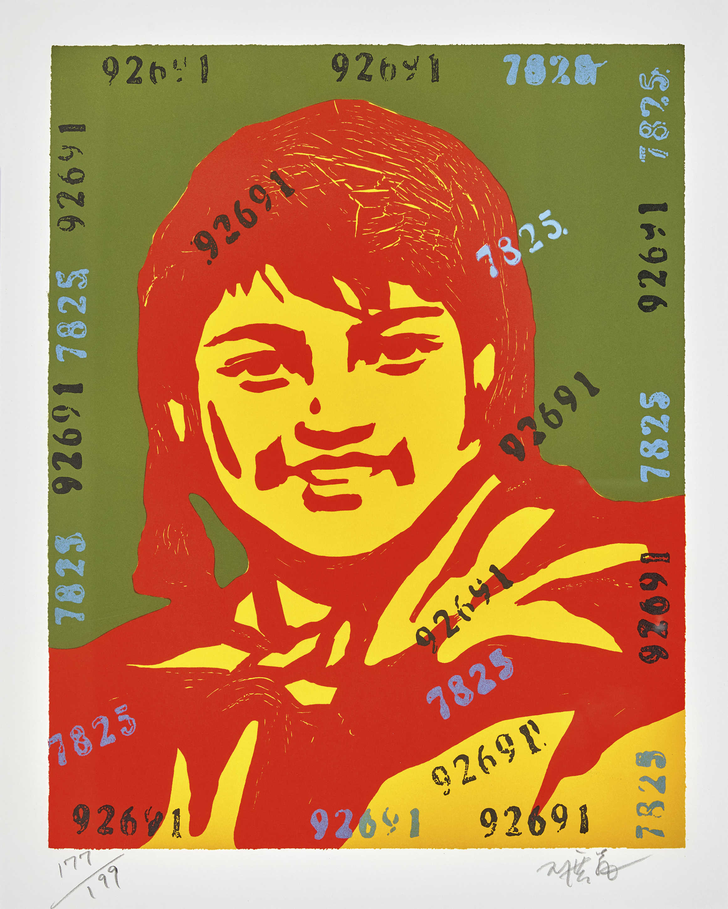 WANG, YIGUANGShandong 1962The Belief: Girl II.Farblithografie,handsig. u.r., num. 177/199,50x40
