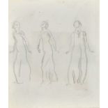 HODLER, FERDINANDBern 1853 - 1918 GenèveStudie zu "Blick in die Unendlichkeit".Bleistift,Nachlass-