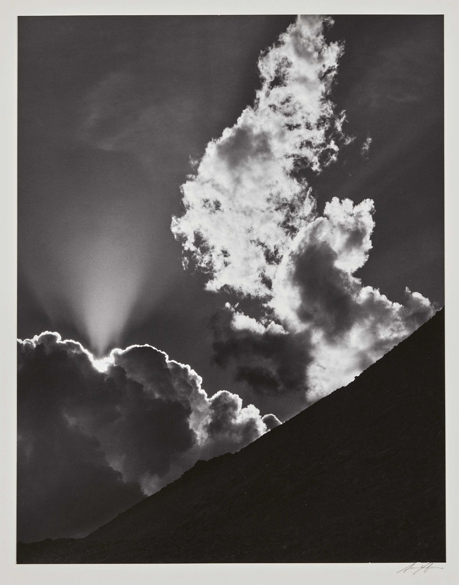 ADAMS, ANSELSan Francisco 1902 - 1984 CarmelCloud, Sierra Nevada, 1936.Silbergelatineabzug, a.