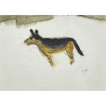 AMIET, CUNOSolothurn 1868 - 1961 OschwandHund im Schnee.Aquarell über Bleistift,mgr. u.r., verso