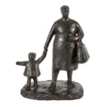 GEISER, KARLBern 1898 - 1957 ZürichMutter mit Kind.Bronze, dunkel patiniert, a. Plinthe Nachlass-