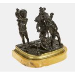 CLODION (EIGTL. MICHEL, CLAUDE)Nancy 1738 - 1814 ParisNachBacchanale mit Putti und Ziege.Bronze,
