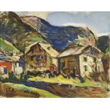 TADDEI, LUIGIBrè bei Lugano 1898 - 1992 AlbonagoBergdorf.Öl auf Holz,sig. u. bez. u.l.,35x44