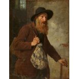 VAUTIER, BENJAMIN IMorges 1829 - 1898 DüsseldorfDer Bettler.Öl auf Leinwand,sig. u. dat. (18)82 u.