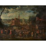 VINCKBOONS, DAVIDMechelen 1576 - 1632 AmsterdamNachDas Volksfest.Öl auf Leinwand, doubliert,verso a.