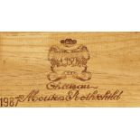 CHÂTEAU MOUTON ROTHSCHILDPauillac, Premier Grand Cru Classé, 1987.12 Flaschen. OHK.5xIN, 7xBN.1