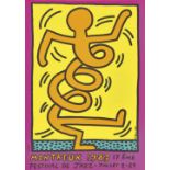 HARING, KEITHReading 1958 - 1990 New YorkJazz Festival Montreux 1983.Farbserigrafie,im Druck sig. u.