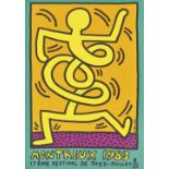 HARING, KEITHReading 1958 - 1990 New YorkJazz Festival Montreux 1983.Farbserigrafie,im Druck sig. u.