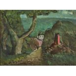 KAISER, HANSBochum 1914 - 1982 SoestSüdliche Landschaft.Öl auf Malkarton,sig. u.r.,25,5x35 cm- - -