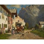 FEDDER, OTTOSchwerin 1873 - 1919 Wildschwaige/TaubenbergDorfstrasse in Mittenwald mit