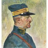 AMIET, CUNOSolothurn 1868 - 1961 OschwandBildnis eines Offiziers.Öl auf Leinwand,mgr. u. dat. (19)27