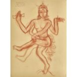 MEIER, THEO (AUCH THEOMEIER)Basel 1908 - 1982 BernKonvolut.2 Blätter: 1. "Der tanzende Shiva". 2.