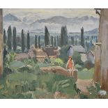 TORCAPEL, JOHN1881 Genève 1965Landschaft mit einem Mädchen.Öl auf Leinwand,sig. u.r.,37,5x45,5 cm- -