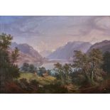 WINTERLIN, ANTONDegerfelden 1805 - 1894 BaselBlick auf den Thunersee mit Interlaken und