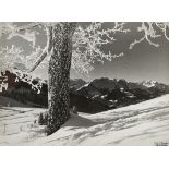 DREYFUSS, PAUL1901 Zweisimmen 1980Winterstimmung im Saanenland.Silbergelatineabzug,sig. u.r.,16,5x23