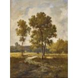 RICHET, LÉONSolesmes 1843/1847 - 1907 FontainebleauBachlandschaft mit Bäumen.Öl auf Leinwand,sig.