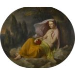 DIES, CESARERom 1830Südliche Landschaft mit weiblichem Halbakt.Öl auf Leinwand,sig., dat. 1852 u.
