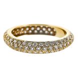 BRILLANT-RINGCartier, Paris.Klassisch-elegante Alliance aus Gelbgold 18 kt. Die Schauseite