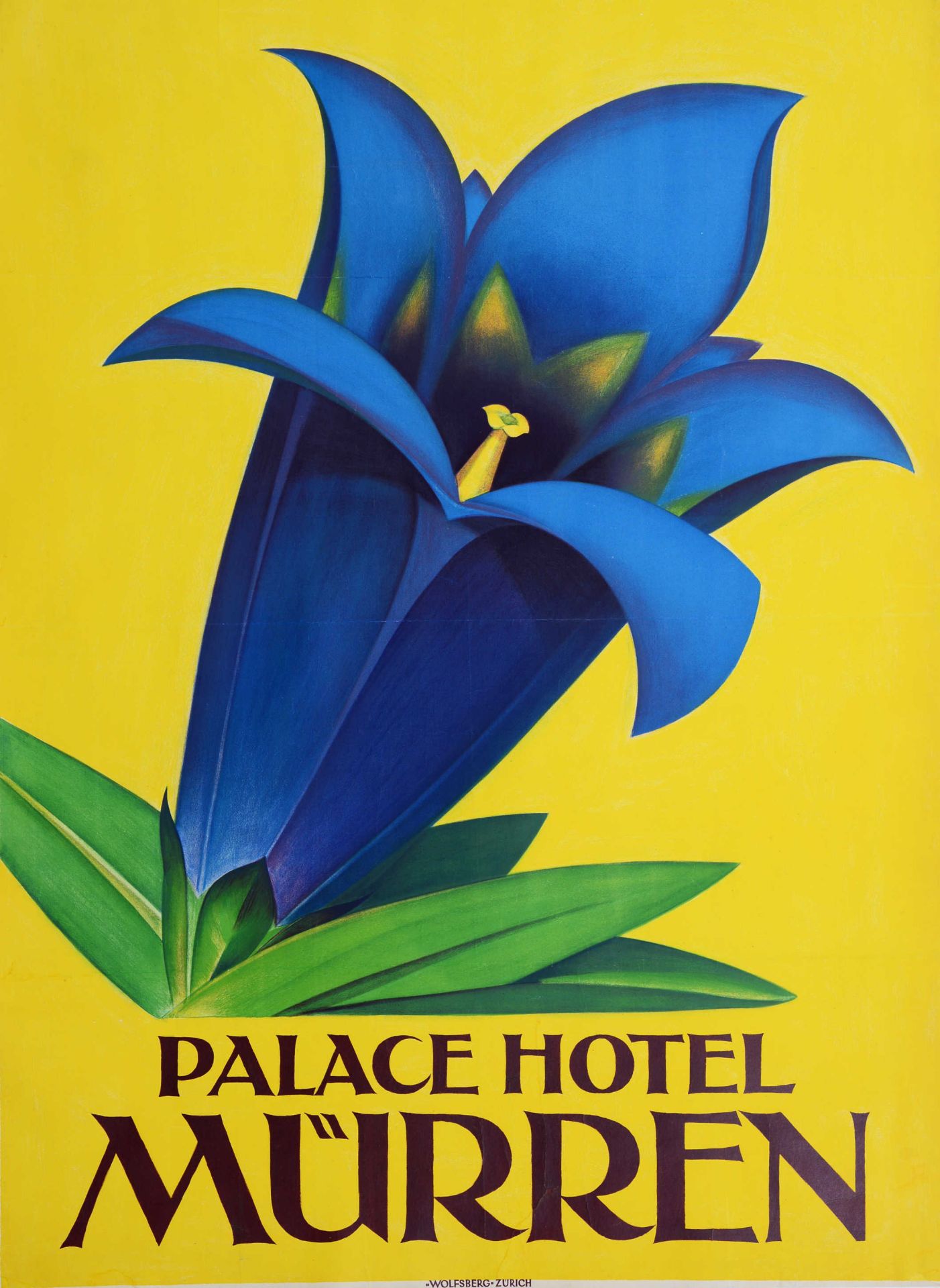 BICKEL, KARLZürich 1886 - 1982 WalenstadtbergPalace Hotel Mürren.Farblithografie,im Stein mgr. o.l.,