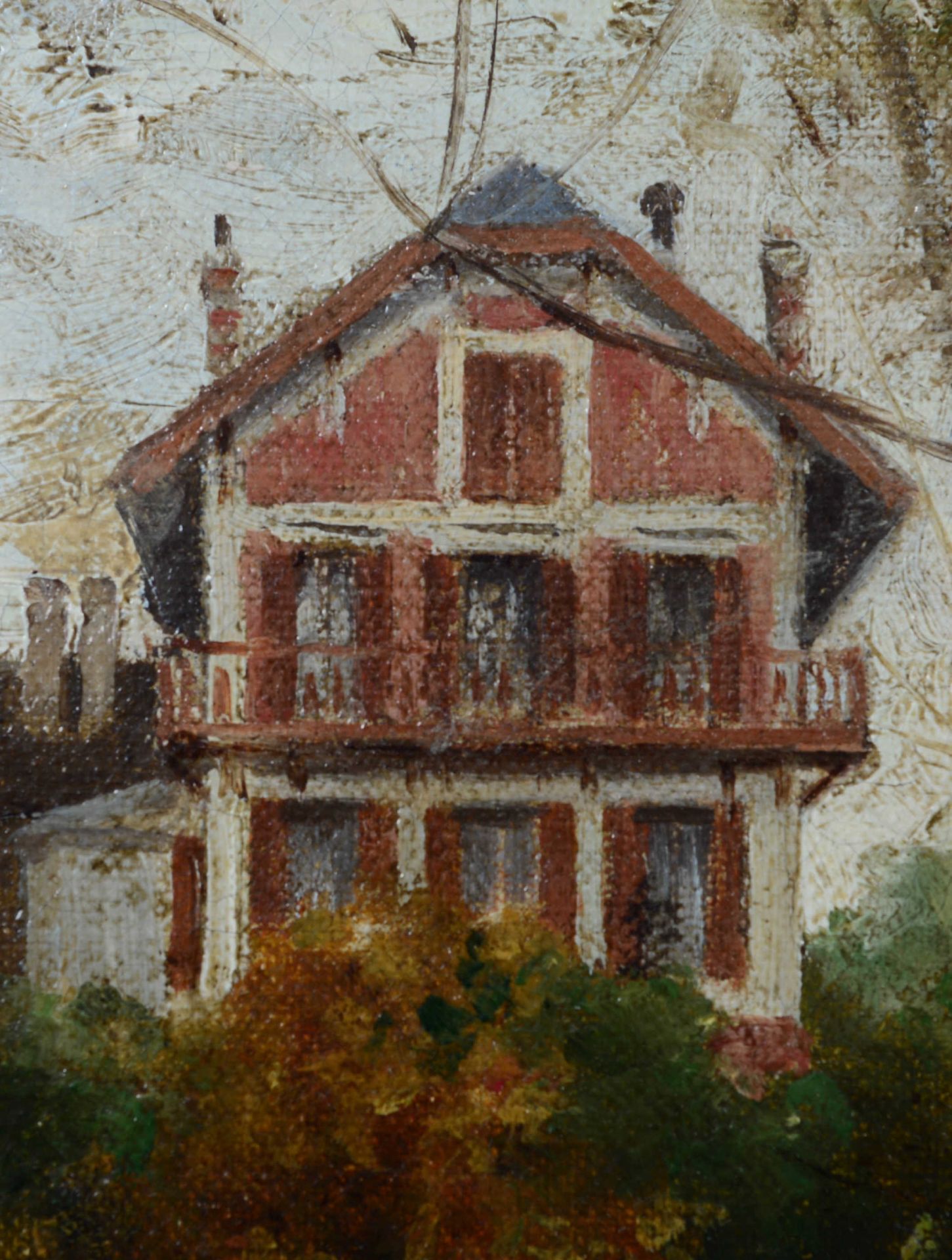 COROT, JEAN-BAPTISTE CAMILLEParis 1796 - 1875 Ville-d'AvrayUmkreisPaysage avec maisons.Öl auf - Bild 3 aus 5