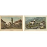 WEIBEL, JAKOB SAMUEL1771 Bern 1846Konvolut.2 Blätter aus "Bernische Landpfarrhäuser": 1. "Brienz".