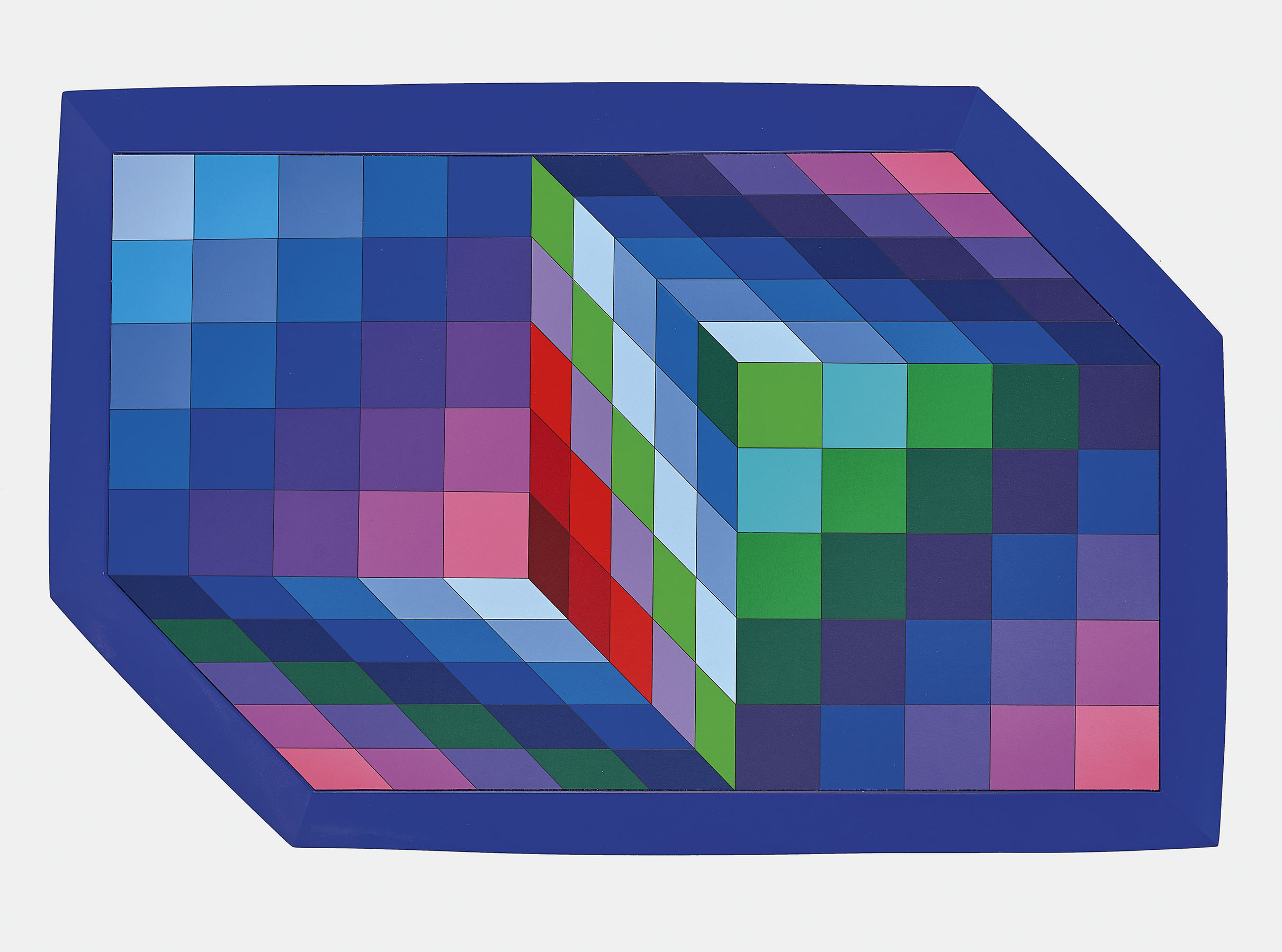 VASARELY, VICTORPecs 1908 - 1997 ParisGestalt-Sin.Siebdruck auf Kunststoff, verso a. Etikett sig.,