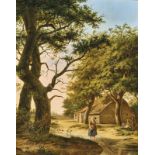 HELLEMANS, PIERRE JEAN1787 Brüssel 1845Landschaft mit Bäumen.Öl auf Eichenholz,sig. u.l., verso a.