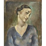 BOSSHARD, RODOLPHE THÉOPHILEMorges 1889 - 1960 ChardonnePortrait Madame Lani.Öl auf Leinwand,sig.