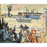 GUBLER, MAX1898 Zürich 1973Venedig, der Hafen.Öl auf Leinwand,verso a. Keilrahmen bez.,50x61