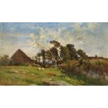 PINTA, AMABLE LOUISEvry 1820 - 1888 AndelysSonnige Landschaft mit Schafen.Öl auf Leinwand,sig. u.